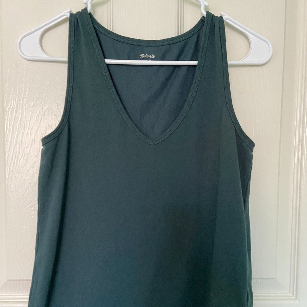 Madewell Tomboy Tank in Midnight Green